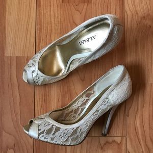 Alfani Cream Lace Heels